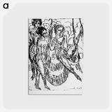 アートポストカード-Three Acrobats at the Rings - エルンスト ルートヴィヒ キルヒナー Postcard.