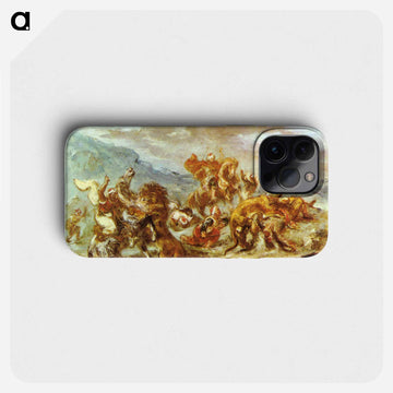 Lion Hunt - ウジェーヌ ドラクロワ Phone Case.