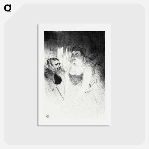 Judic in the Loge - アンリ ド トゥールーズ ロートレック Postcard.