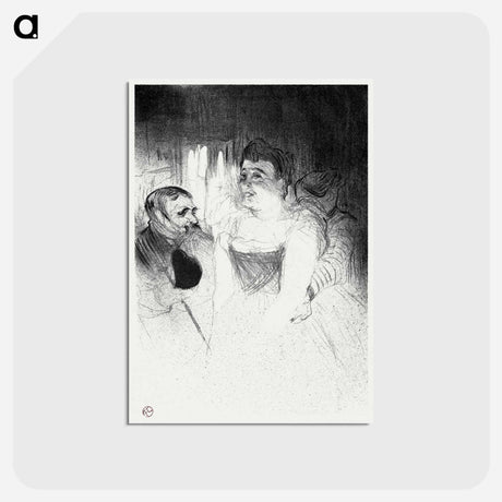 アートポストカード-Judic in the Loge - アンリ ド トゥールーズ ロートレック Postcard.