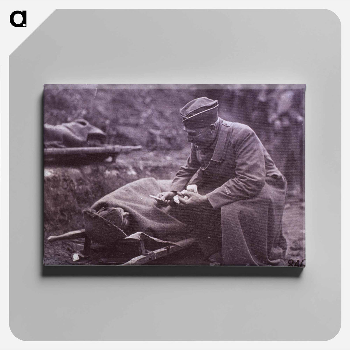 アートパネル-Capt. G.E. West ARC Talking to Wounded, Argonne Forest
 - 国立医学図書館 Canvas.