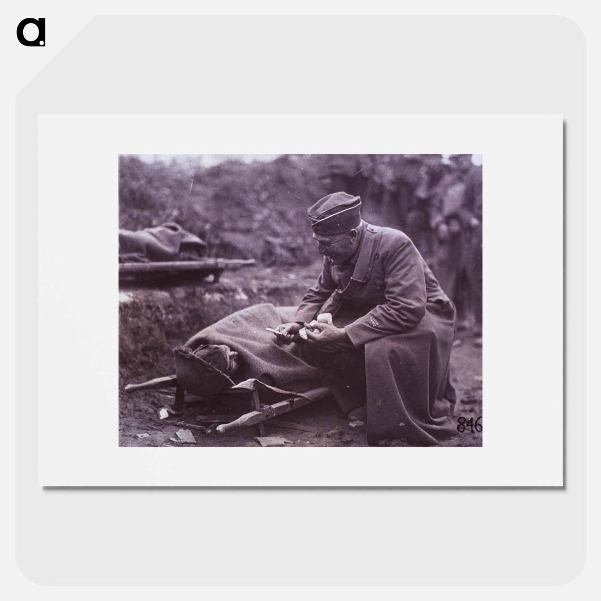 アートポスター-Capt. G.E. West ARC Talking to Wounded, Argonne Forest
 - 国立医学図書館 Poster.