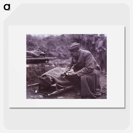 アートポスター-Capt. G.E. West ARC Talking to Wounded, Argonne Forest
 - 国立医学図書館 Poster.