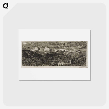 アートポストカード-Mountain Landscape - オディロン ルドン Postcard.