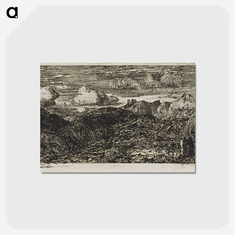 アートポストカード-Mountain Landscape - オディロン ルドン Postcard.