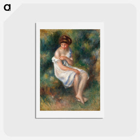 アートポストカード-The Bather - ピエール オーギュスト ルノワール Postcard.