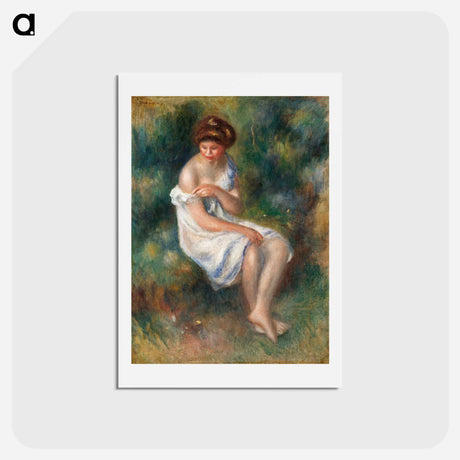 アートポストカード-The Bather - ピエール オーギュスト ルノワール Postcard.