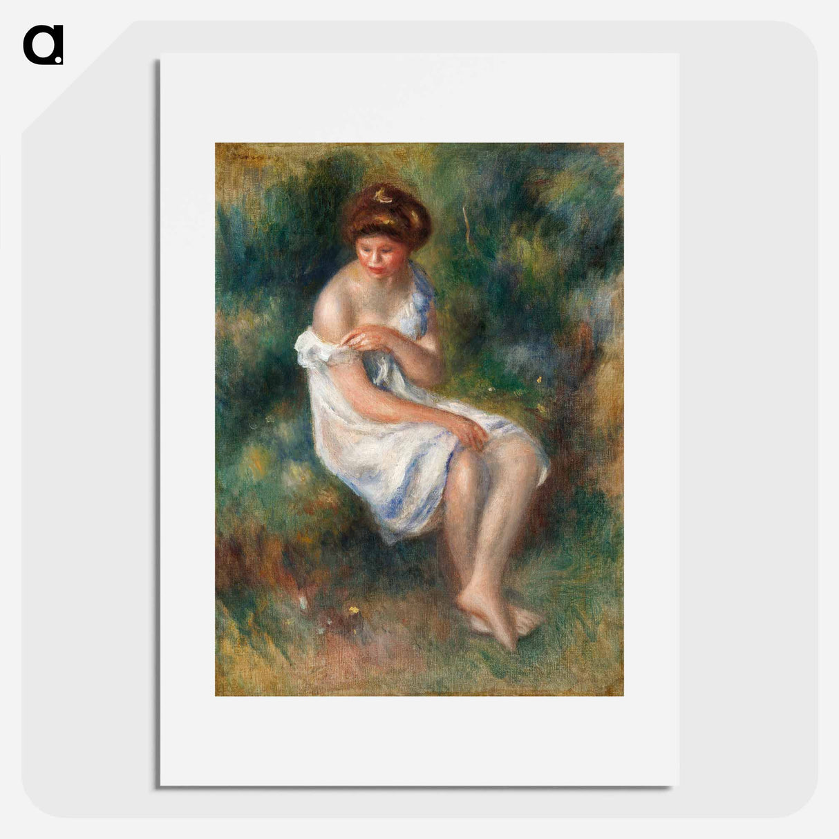 The Bather - Pierre-Auguste Renoir Poster.