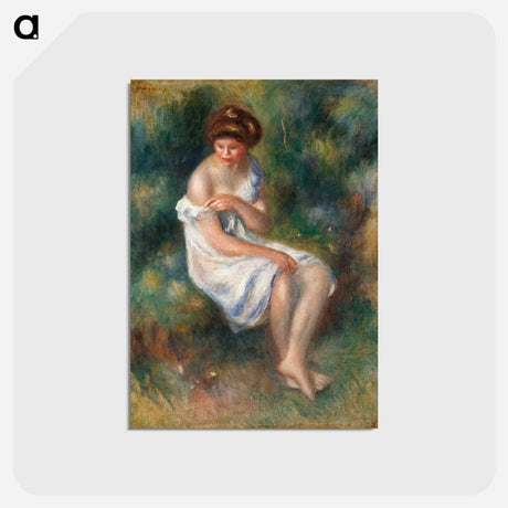 アートポストカード-The Bather - ピエール オーギュスト ルノワール Postcard.