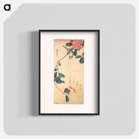 アートポスター-Camellia and Bullfinch
 - 歌川 広重 Poster.