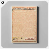 アートパネル-Jerusalem, Plate 98, "Then each an Arrow flaming...." - ウィリアム ブレイク Canvas.