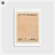 アートポストカード-Jerusalem, Plate 98, "Then each an Arrow flaming...." - ウィリアム ブレイク Postcard.