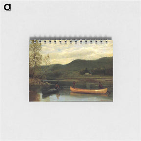 アートメモ帳-Men in Two Canoes - アルバート ビアスタット Memo.