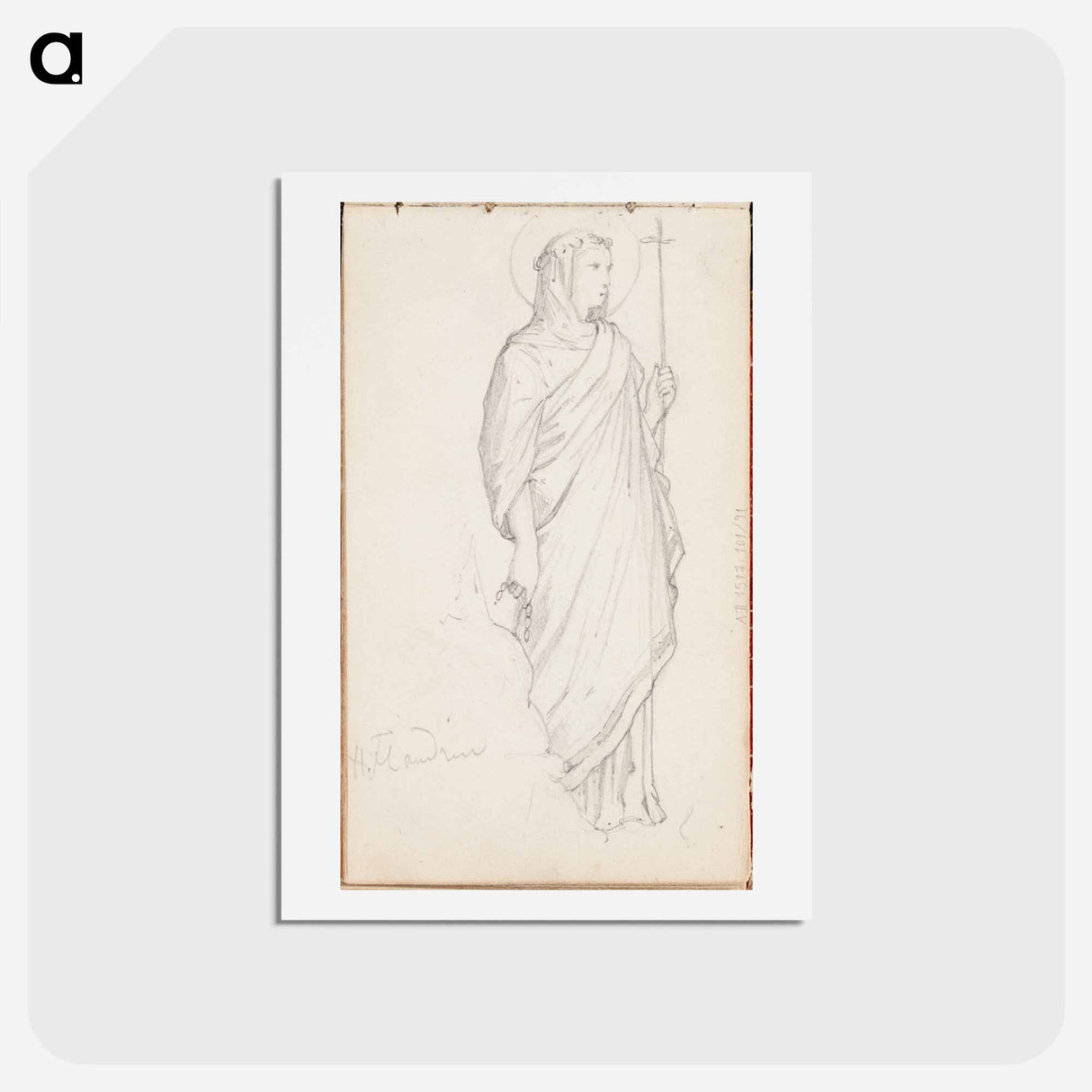 アートポストカード-(unknown) part of a sketchbook - アルバート エーデルフェルト Postcard.