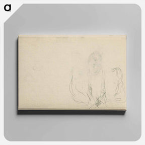 アートパネル-Vrouwenkop en een torso met een jas - ユリー デ フラーハ Canvas.