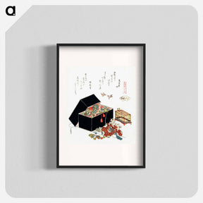 アートポスター-Hokusai's Vintage Japanese jewelry box - 葛飾 北斎 Poster.