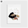 アートポストカード-Hokusai's Vintage Japanese jewelry box - 葛飾 北斎 Postcard.