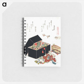 アートメモ帳-Hokusai's Vintage Japanese jewelry box - 葛飾 北斎 Memo.