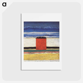 アートポストカード-Red House - カジミール マレーヴィチ Postcard.
