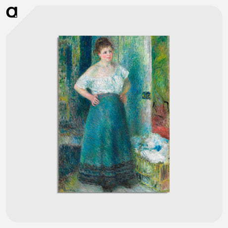 アートポストカード-The Laundress - ピエール オーギュスト ルノワール Postcard.