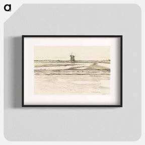 アートポスター-Landschap met poldermolen Het Noorden in polder Het Noorden op Texel - テオ ヴァン ホイテマ Poster.