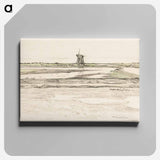 Landschap met poldermolen Het Noorden in polder Het Noorden op Texel - テオ ヴァン ホイテマ Canvas.