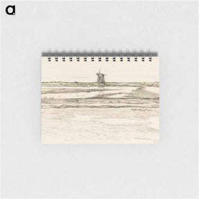 アートメモ帳-Landschap met poldermolen Het Noorden in polder Het Noorden op Texel - テオ ヴァン ホイテマ Memo.