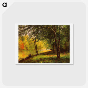 アートポストカード-Merced River, California - アルバート ビアスタット Postcard.