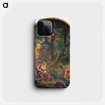 Jacob's fight with the angel - ウジェーヌ ドラクロワ Phone Case.