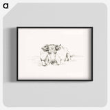 Lying cow - ジャン ベルナール Poster.