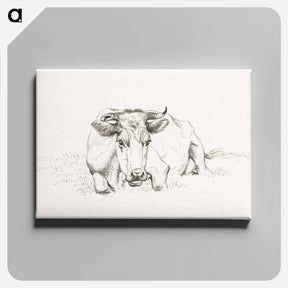 アートパネル-Lying cow - ジャン ベルナール Canvas.
