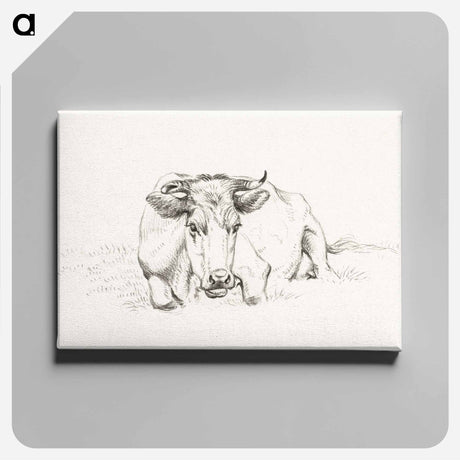 アートパネル-Lying cow - ジャン ベルナール Canvas.