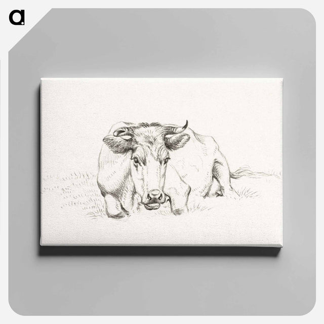 アートパネル-Lying cow - ジャン ベルナール Canvas.