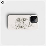 Lying cow - ジャン ベルナール Phone Case.
