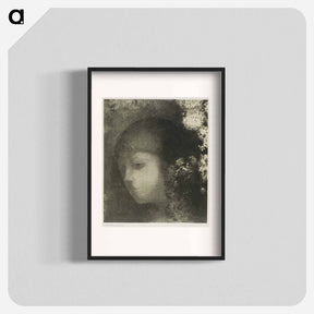 アートポスター-Child's Head With Flowers - オディロン ルドン Poster.