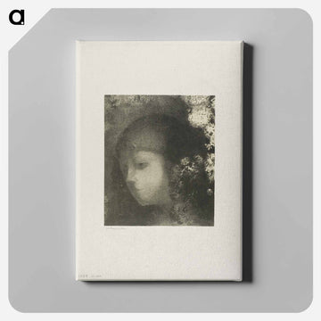 Child's Head With Flowers - オディロン ルドン Canvas.