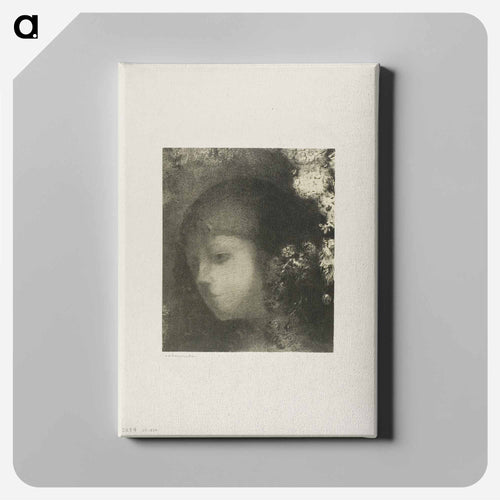 Child's Head With Flowers - オディロン ルドン Canvas.