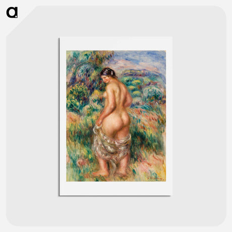 アートポストカード-Standing Bather - ピエール オーギュスト ルノワール Postcard.