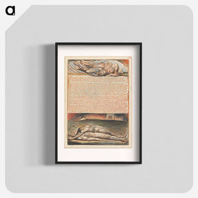 アートポスター-Jerusalem, Plate 94, "Albion cold lays on his Rock...." - ウィリアム ブレイク Poster.