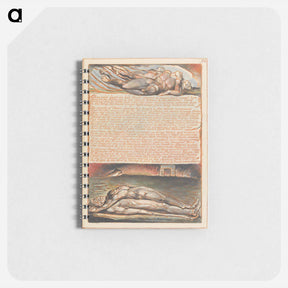 アートメモ帳-Jerusalem, Plate 94, "Albion cold lays on his Rock...." - ウィリアム ブレイク Memo.