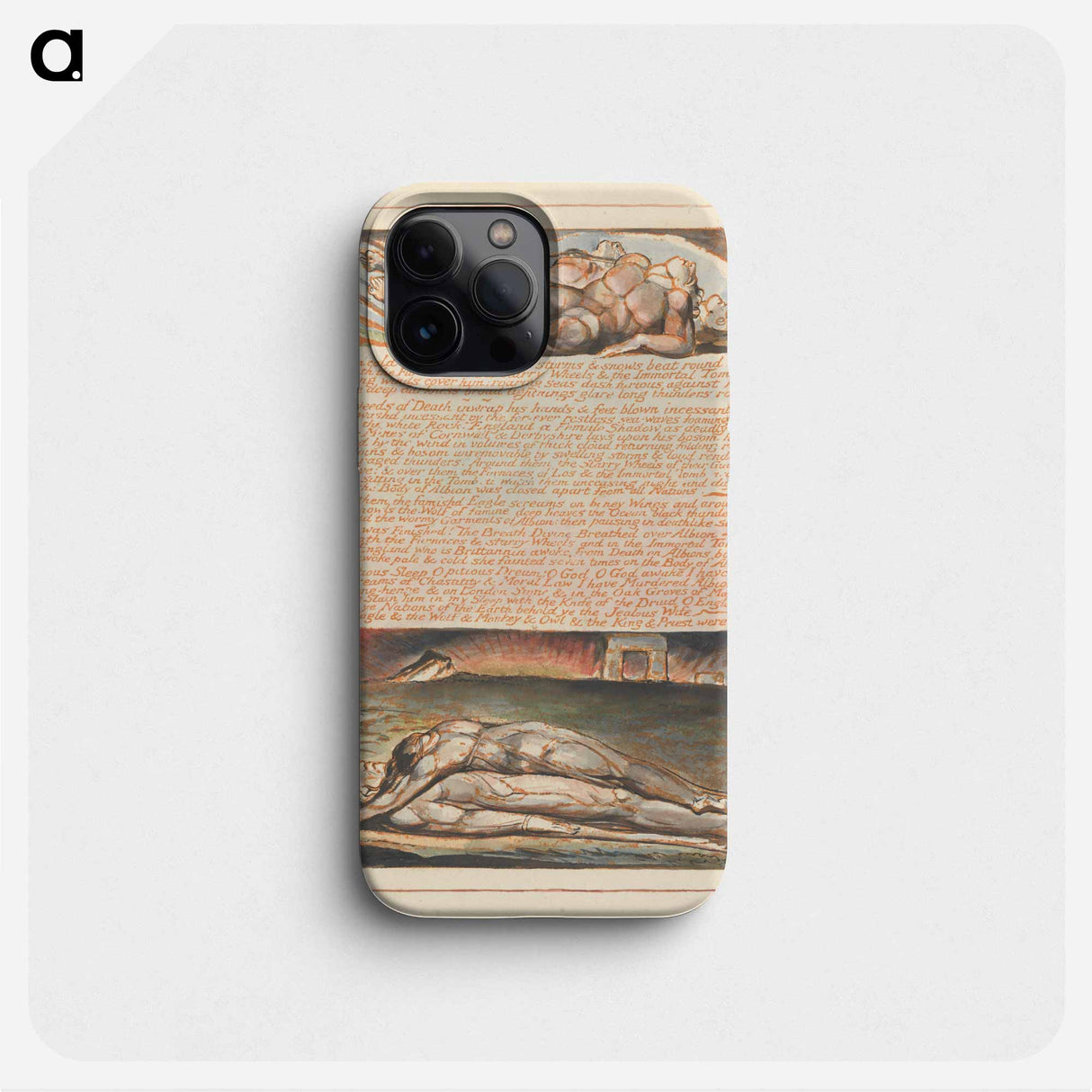 Jerusalem, Plate 94, "Albion cold lays on his Rock...." - William Blake Phone Case.