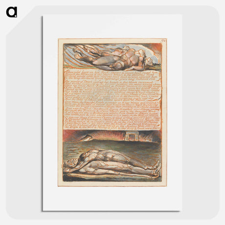 アートポスター-Jerusalem, Plate 94, "Albion cold lays on his Rock...." - ウィリアム ブレイク Poster.