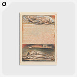 アートポストカード-Jerusalem, Plate 94, "Albion cold lays on his Rock...." - ウィリアム ブレイク Postcard.