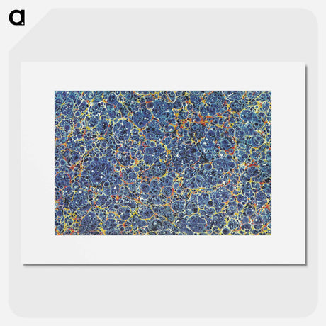 アートポスター-Blue Granite Pattern
 - 大英図書館 Poster.