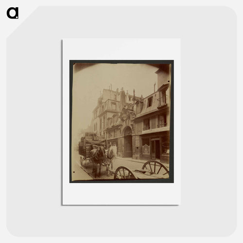 Dray Horses Across from a Restaurant
 - ウジェーヌ アジェ Postcard.