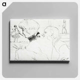 アートパネル-Couple at a Café Concert - アンリ ド トゥールーズ ロートレック Canvas.