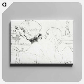 アートパネル-Couple at a Café Concert - アンリ ド トゥールーズ ロートレック Canvas.