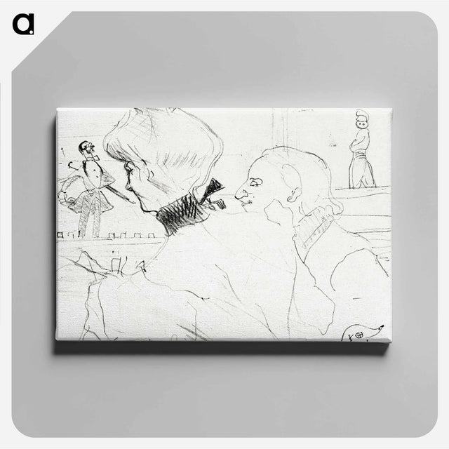 アートパネル-Couple at a Café Concert - アンリ ド トゥールーズ ロートレック Canvas.