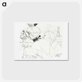 アートポストカード-Couple at a Café Concert - アンリ ド トゥールーズ ロートレック Postcard.