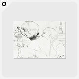 アートポストカード-Couple at a Café Concert - アンリ ド トゥールーズ ロートレック Postcard.